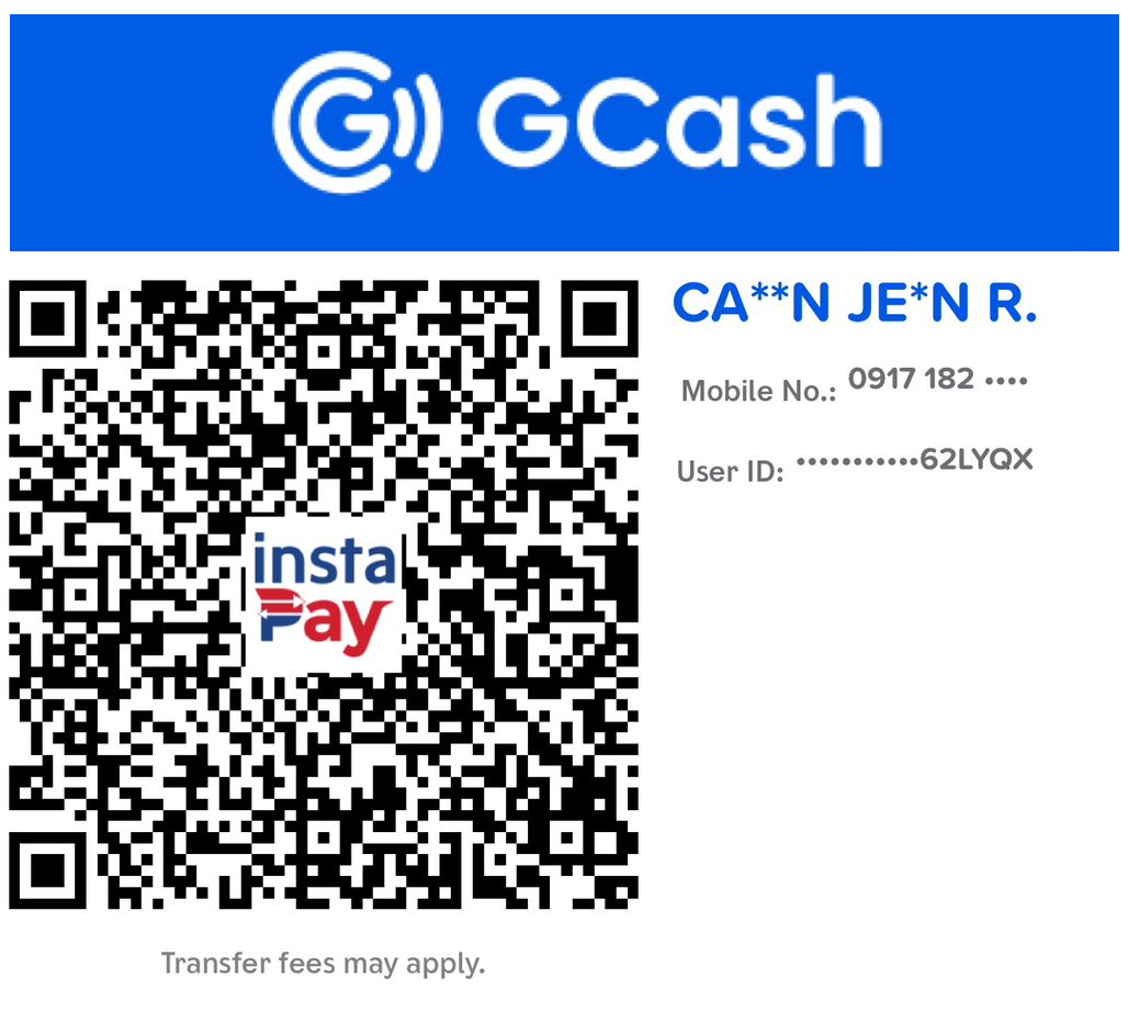 GCash payment QR code and number